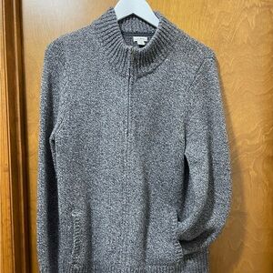 LL Bean's Classic Ragg Wool Sweater Zip Cardigan, Long Sleeve, Marled Wms. Reg.
